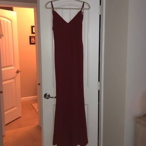 Dark Red Tobi Gown (low back!)